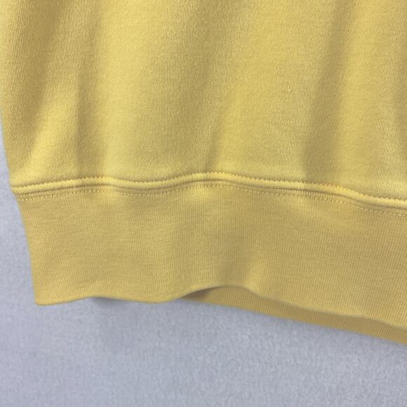Lands' End Polo Shirt Mens Medium Yellow Golf Short Sleeve Ribbed Bottom - Picture 4 of 7